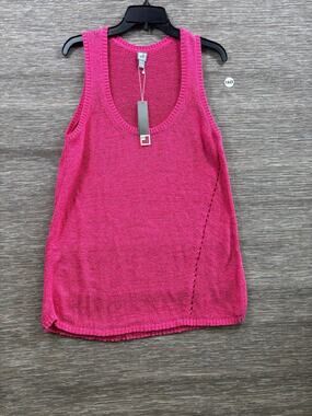 Jcp Sweater Tank Top Womens XL Pink Open Knit Scoop Neck Sleeveless Summer Top
